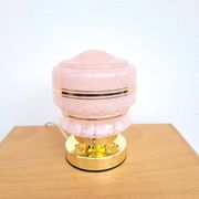 Lampe globe vintage en verre de Clichy rose