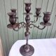 Pair of 5-light metal candlesticks