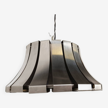 Mid-Century Steel Suspension Lamp by E. Martinelli for Martinelli Luce, Italy, 1960s
