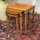 Set of 3 nesting tables in cherry wood from the 1960s.