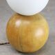 Vintage Italian Wooden and Opaline Table Lamp