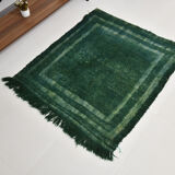 3x3 square green vintage rug 94x105cm