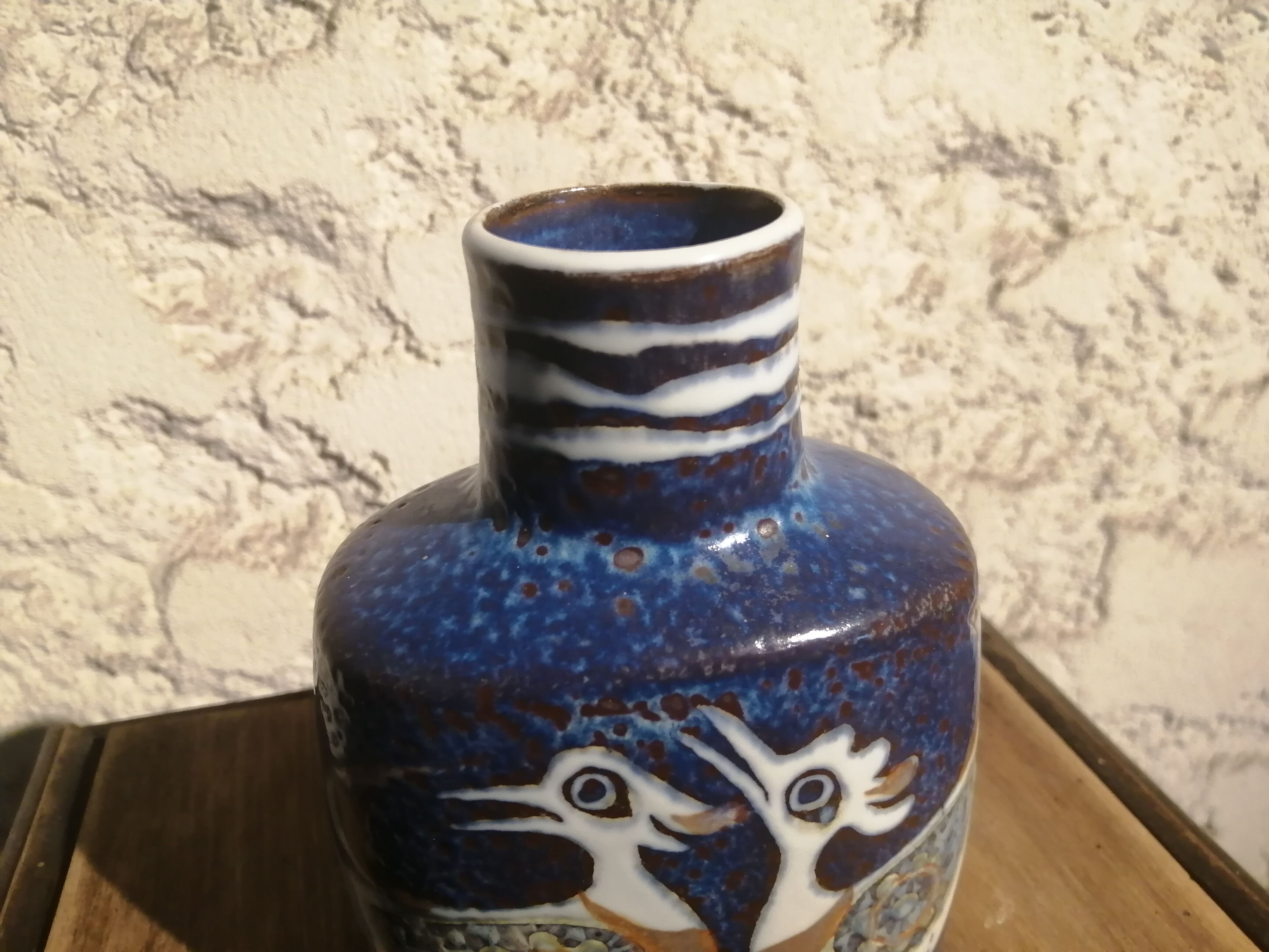 Crazy Birds model vase by Nils Thorsson, Royal Copenhagen