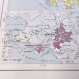 Old map Greece Crete 43x43cm from 1950