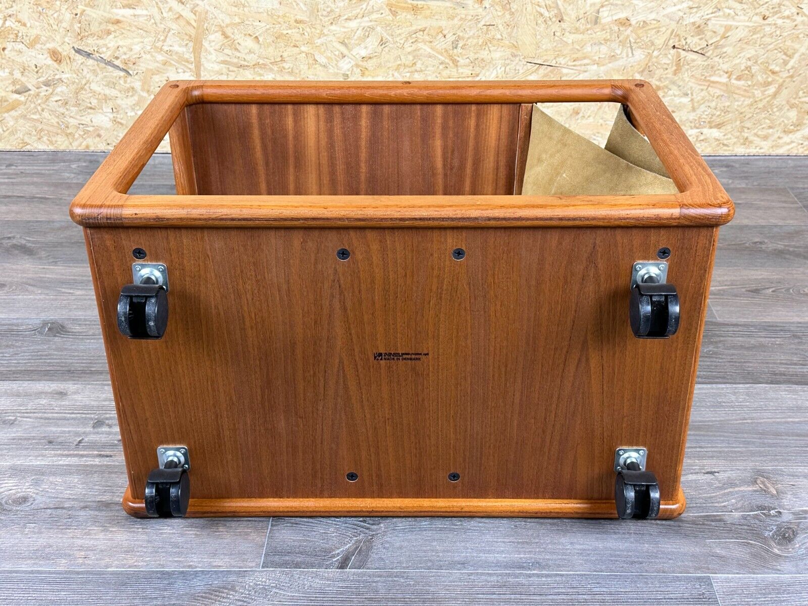 60s 70s teak table side table newspaper stand Danish Design Denmark