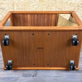 60s 70s teak table side table newspaper stand Danish Design Denmark