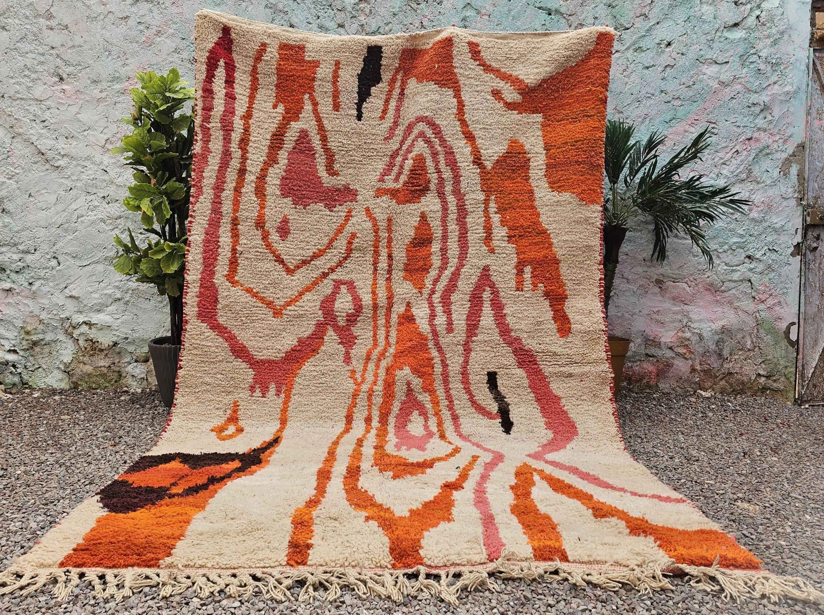 Handmade wool rug from Morocco 3 x 2 m
