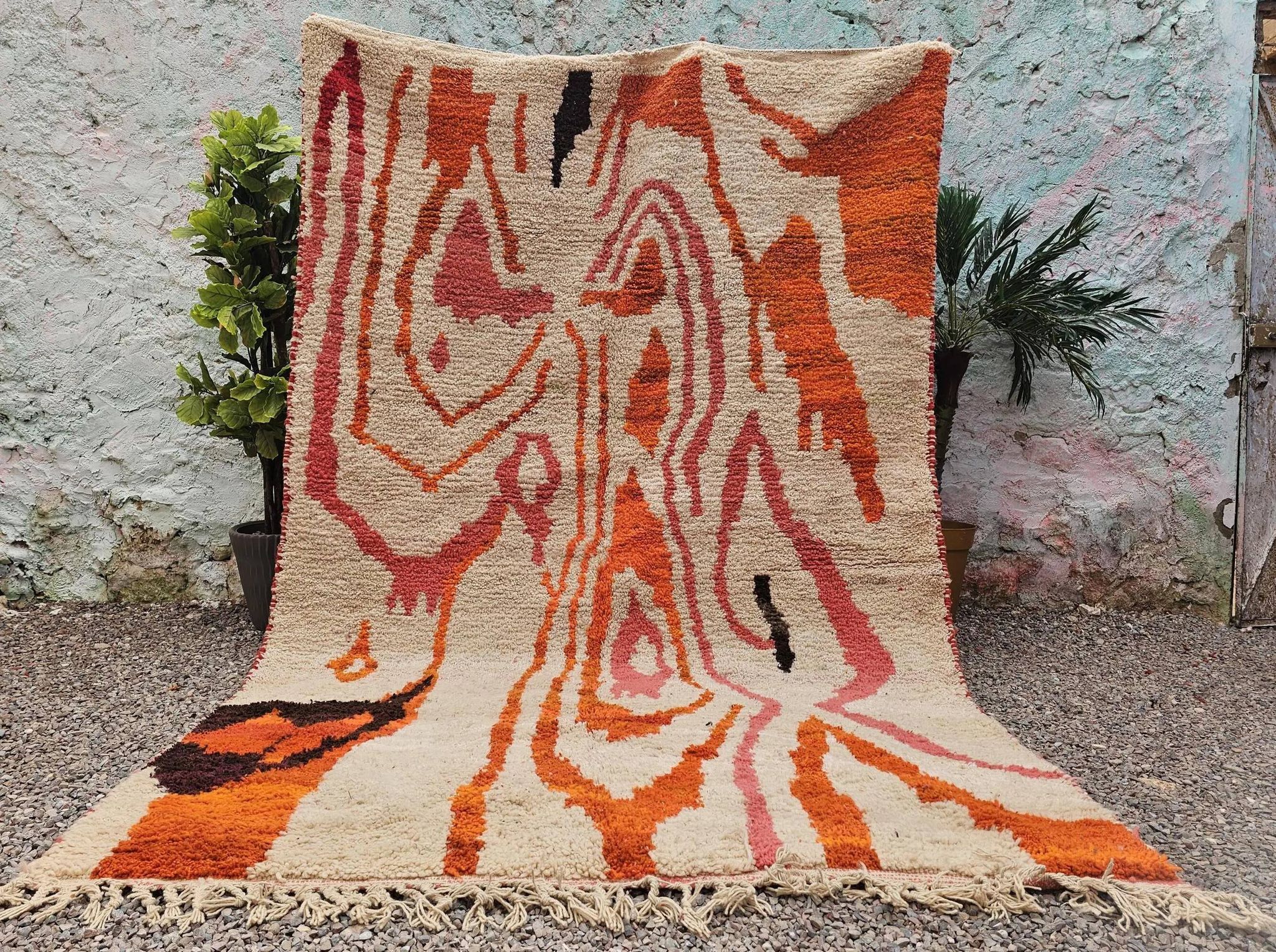 Tapis artisanal en laine du Maroc 3 x 2 m