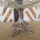 Compotier standing cut glass silver metal art deco