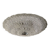 Contemporary transparent filigree flush mount in murano glass
