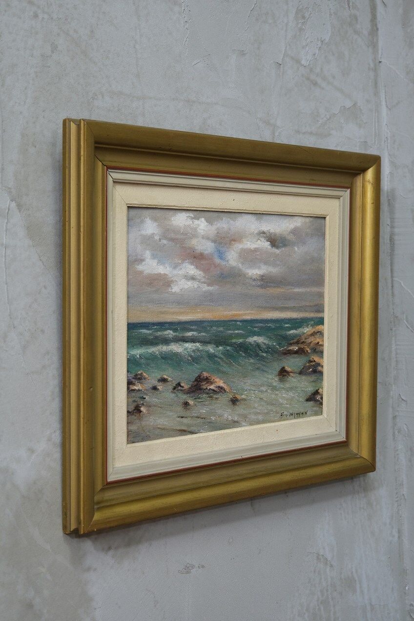 Scandinavian modern painting, 1960s, Oil on panel