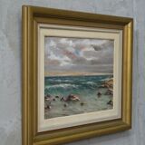 Scandinavian modern painting, 1960s, Oil on panel