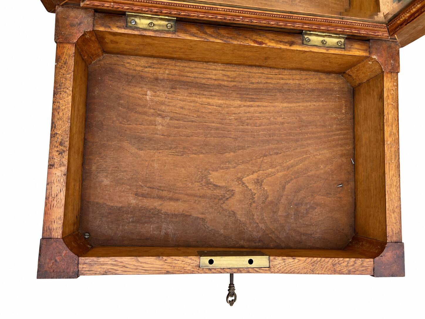 Table d’appoint marquetée avec miroir escamotable – XIXe siècle