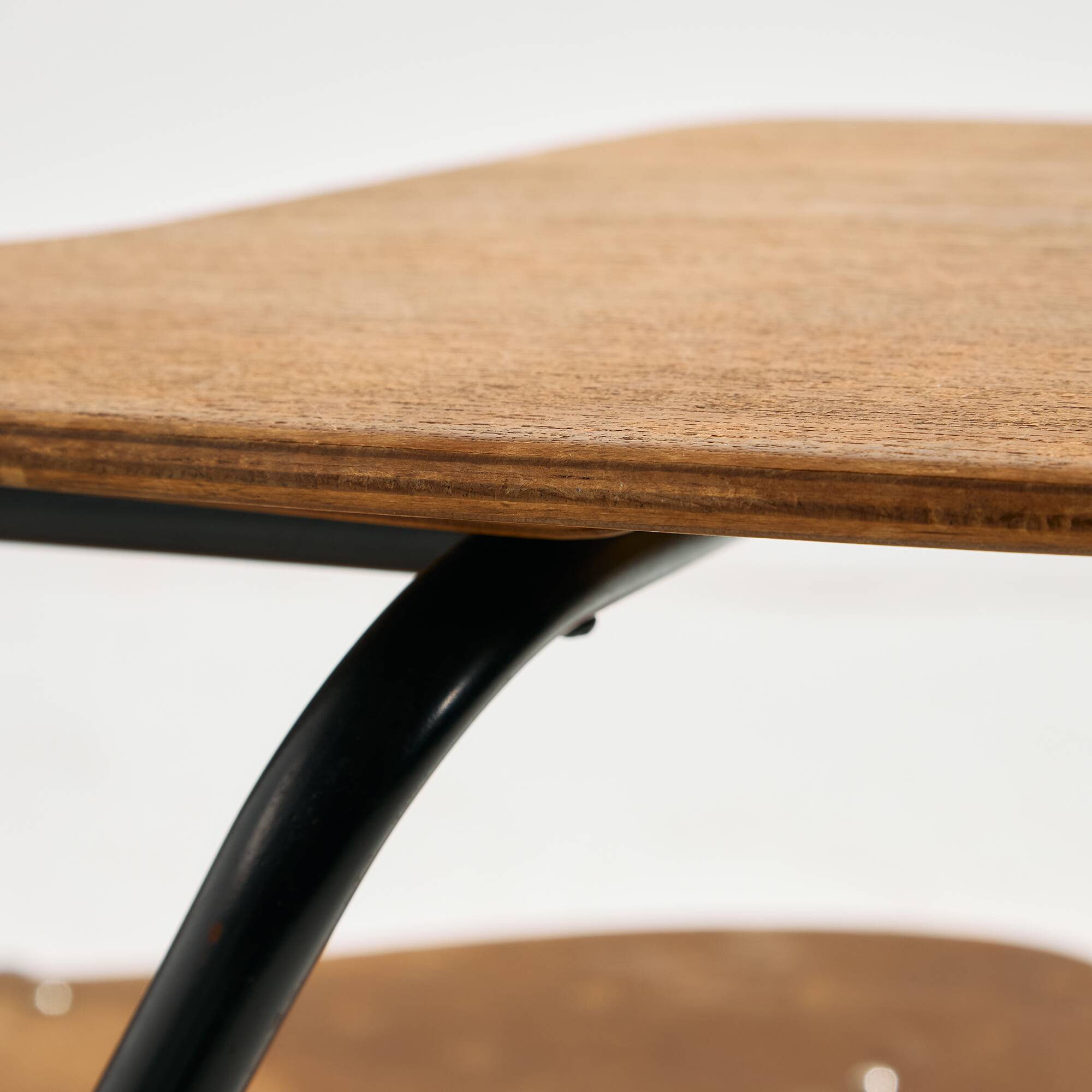 Teak chair with writing tablet