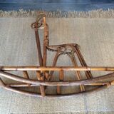 Rattan rocking horse