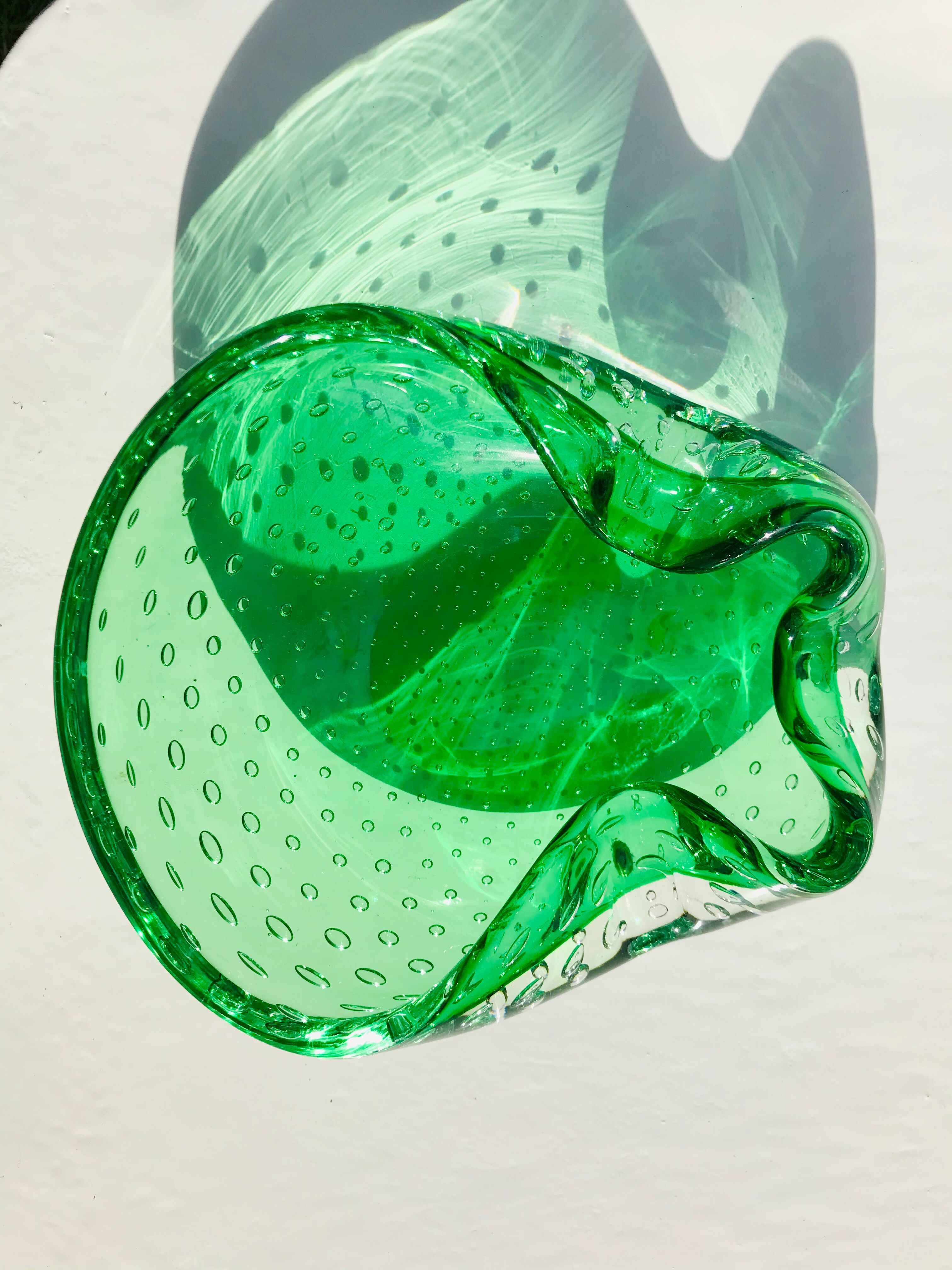 Murano buled glass trinket bowl