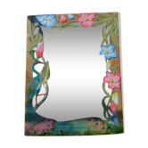 Carved wooden mirror "The Peacock"