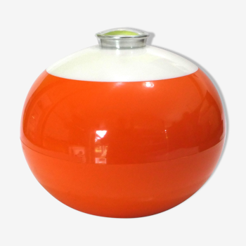 Cooler - 1970 orange and white ice bucket