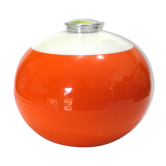 Cooler - 1970 orange and white ice bucket