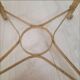 Pair of stools/poufs – Pierluigi Colli – gold painted wrought iron.