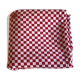Long vintage red and white country tablecloth