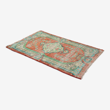 Anatolian handmade vintage rug 223 cm x 133 cm