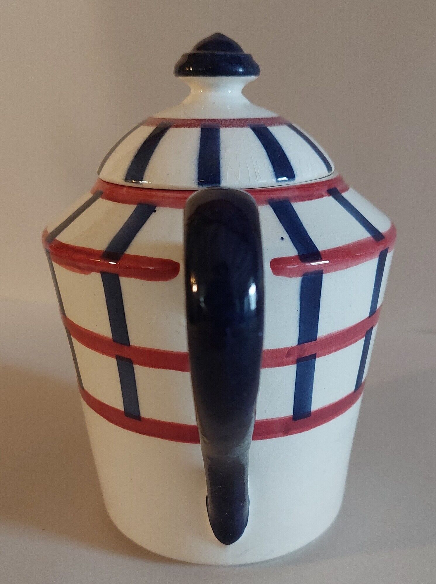 Earthenware teapot hbcm Hyppolite Baker Creil Montereau model Bearn