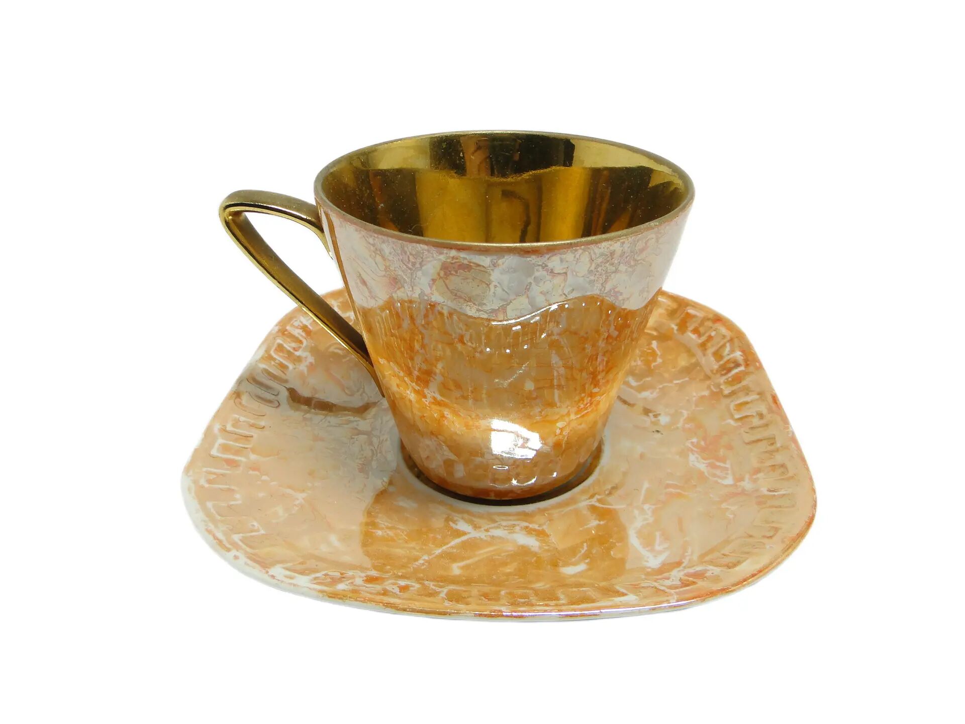 Tasse et soucoupe Helena (Milenium), moderne du milieu du siècle, porcelaine, Wawel, Pologne, années 1970.