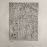 Chas-laborde boulevard des capucines (paris), 1927. original engraving