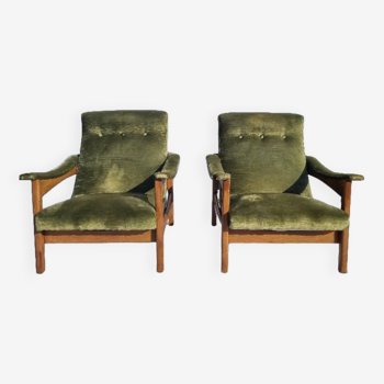 Pair of drakkar armchairs by Gilbert Steiner