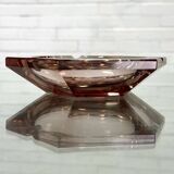 Cendrier carré en verre de Murano rose