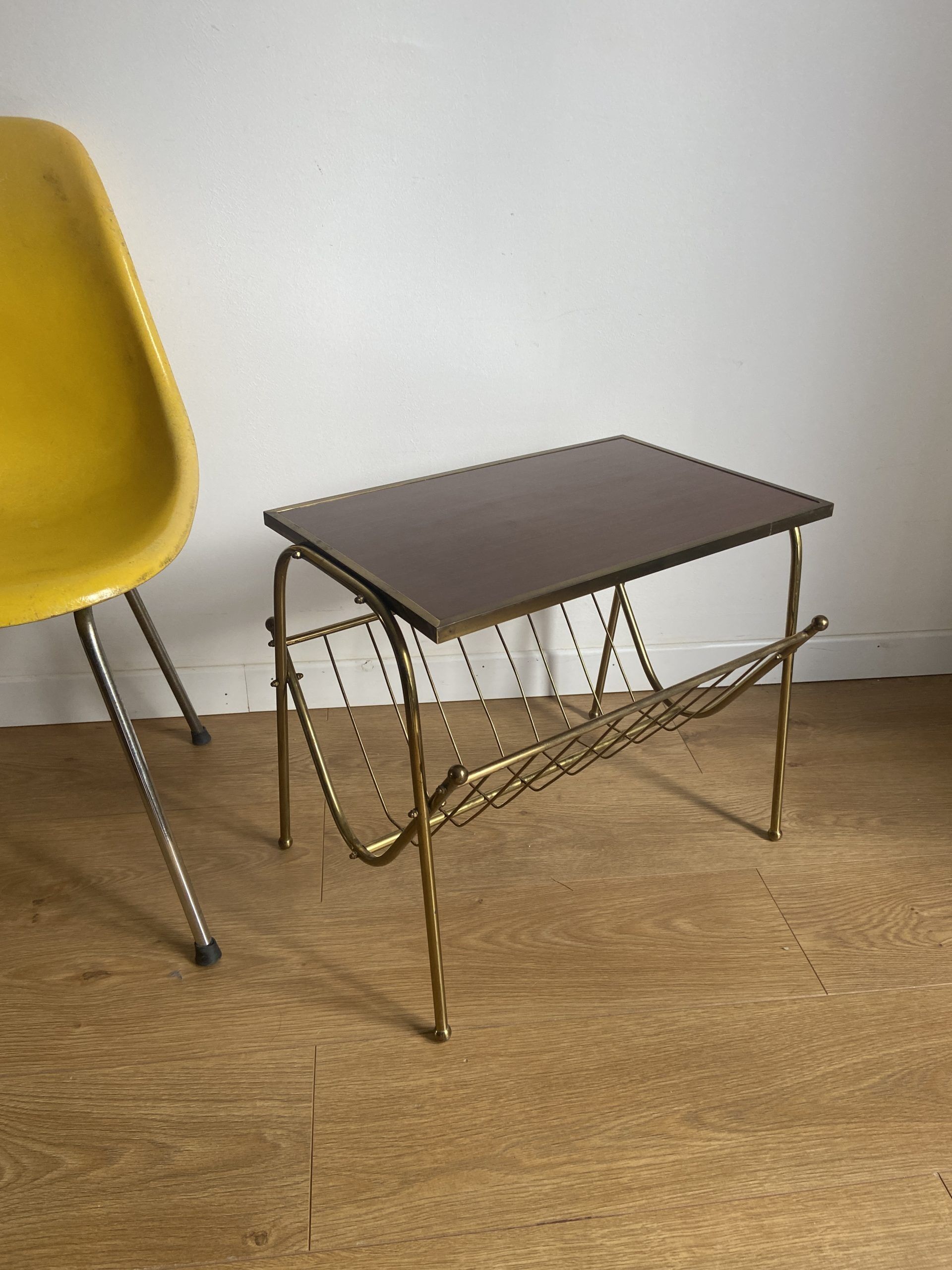 End of vintage magazine rack sofa