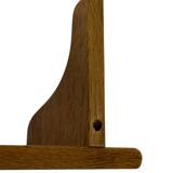 Vintage oak wall shelf book shelf 1970s wood minimalist design