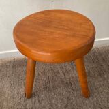 Vintage tripod stool in solid pine