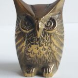 Chiseled brass owl