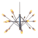 Vintage chrome sputnik style chandelier, 1970s