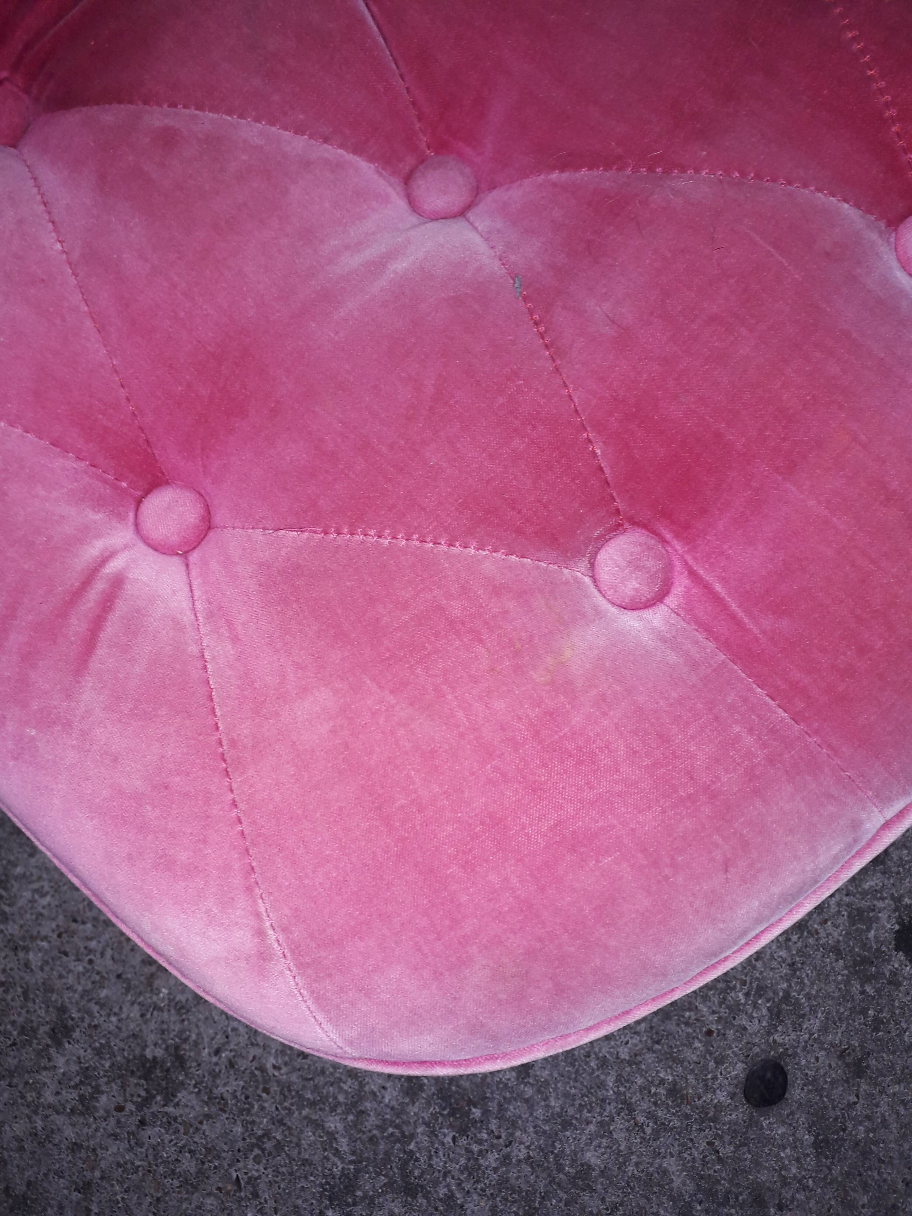 Pair of padded armchairs