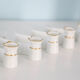 Set of 12 knife doors in Limoges porcelain, former royal manufacture, vintage