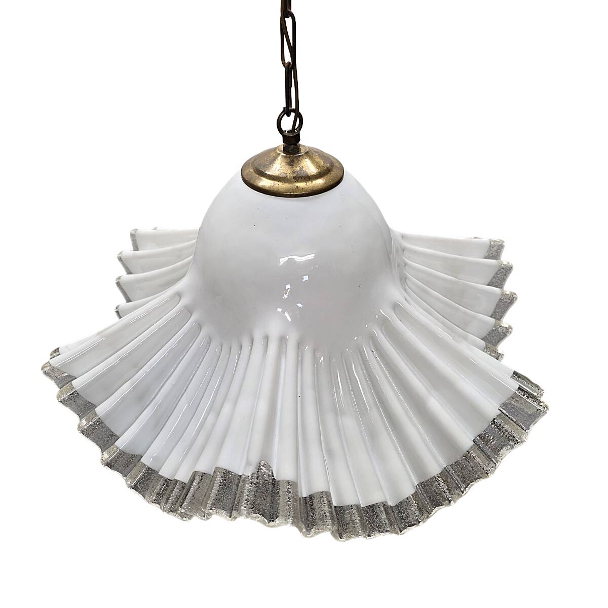 Lampe à pendentif Murano Fazzoletto, années 1970
