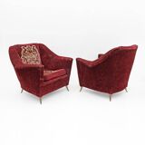 Pair of mid-century modern Italian armchairs for Ariberto Colombo