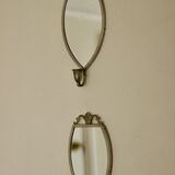 Pair of vintage mirror sconces in tin