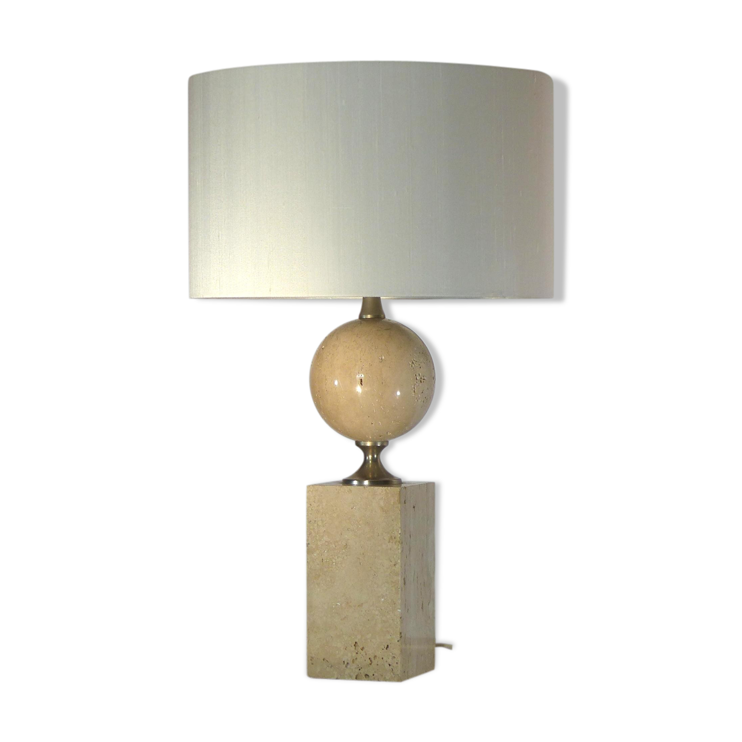 Barbier Philippe lamp in travertine 1970