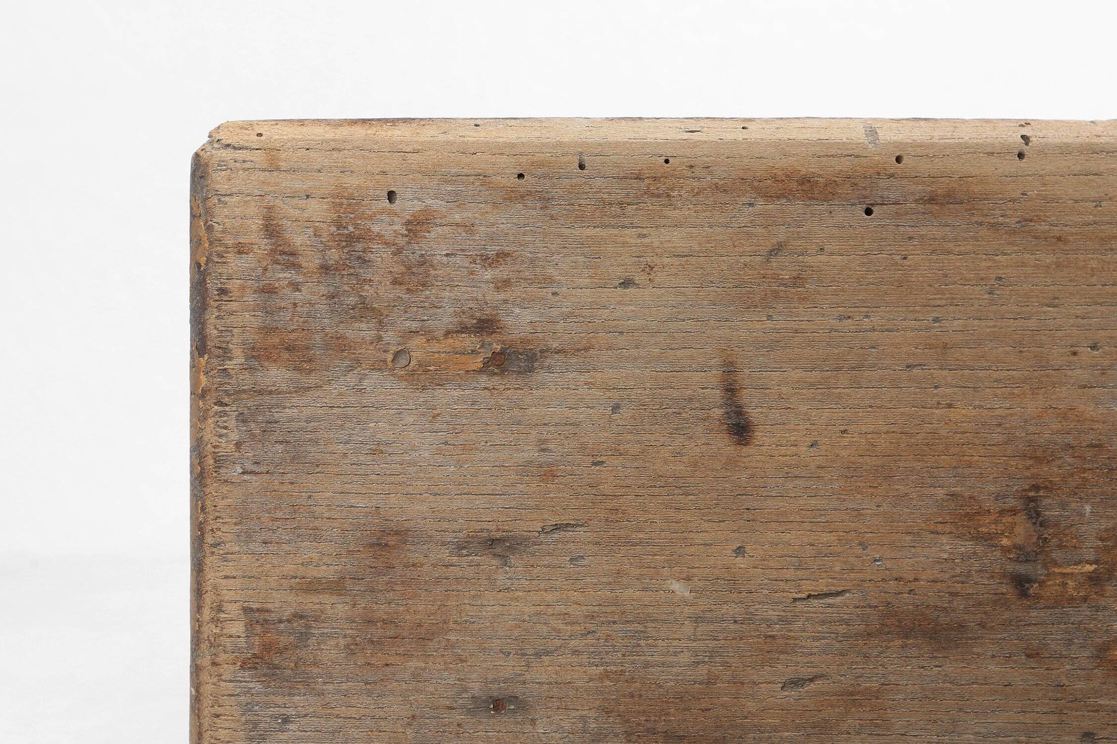 Rustic Shaped Low Stool in Painted Wood, France ca. 1900