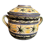 Quimper Keraluc, vintage polychrome earthenware pot or soup tureen circa 1960
