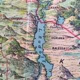 Beautiful bird's-eye view map of the Abyssinia region