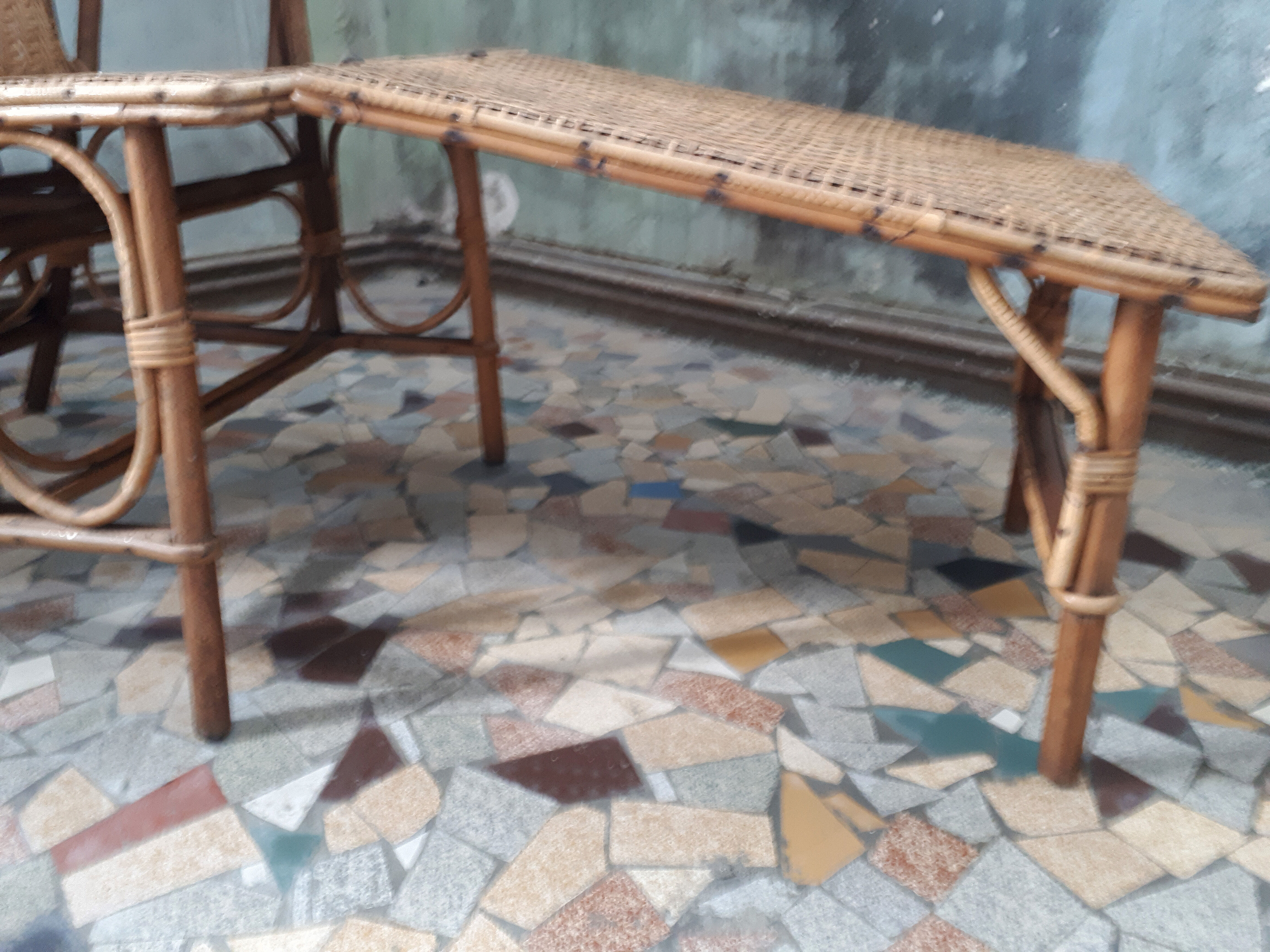 Lounge chair vintage rattan