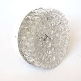 Tynnel bubble pattern molded glass wall light