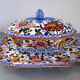 Tureen Gien on its model tray Peonies