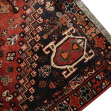 Vintage Persian Qashqai Handmade Wool Shiraz Rug- 119x243cm