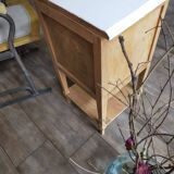 Solid wood bedside table